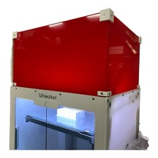 Ultimaker S5  3D Printer Top enclosure New Red Plaskolite glows red with light picture
