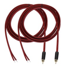 2 Pcs Gold Plated RCA Cable, 9.8ft (3 Meter) RCA to Bare Wire Open End picture
