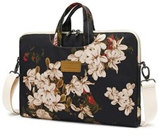 DACHEE Laptop Shoulder Bag for 15 Inch/15.6 Inch 15 inch/15.6 inch Black Peony picture