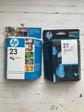 New OEM Genuine HP 23 Tri-color Ink  Lot Of 2 Cartridge C1823D  2010-2011 picture