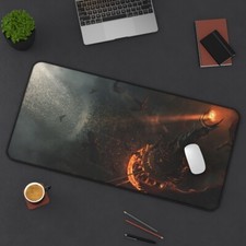 Desk Mat&Mouse Pad:Battle for Mordor,LOTR Art Lord of The Rings Gift to Gamer picture