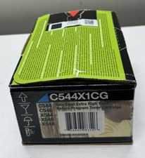 New Genuine Lexmark C544X1CG One CYAN Toner Cartridge Extra High Yield OEM picture