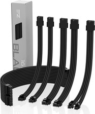 PSU Cable Extension Kit Sleeved Cable Custom Power Supply Sleeved Extension 16 A picture