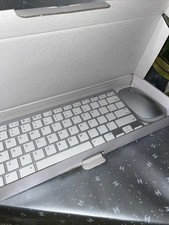 SPARIN Wireless Keyboard & Mouse Combo Silver & White For iPad Bluetooth New picture