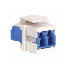 Hubbell Office White Fiber Optic Connector Adapter Jack LC SF SM/MM SFLCOW picture