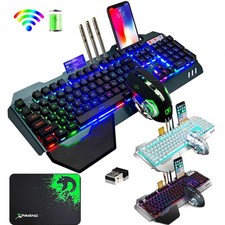 Wireless Gaming Keyboard and Mouse Backlit Rechargeable 104 Keys For PC PS4 PS5 picture