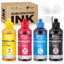 Sublimation Ink Refilled Bottles Work with WF7710 ET2760 ET2720 ET2803 ET2800... picture