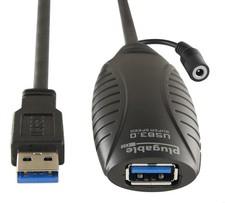 Extend USB Devices 10m/32ft Active USB 3.0 Extension Cable AC Adapter picture