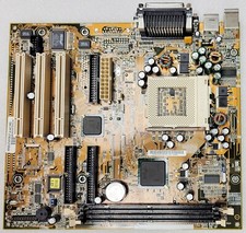 New ASUS MEW-VM REV 2.03 PGA 370 Motherboard w/Driver CD & Accessories 5184-3418 picture