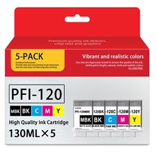 PFI-120 Ink Tank Set(5-Pack, 130-ml) Compatible for Canon TM-205 TM-305 TM-300 picture
