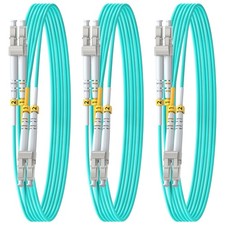 3 PCS OM3 LC To LC Fiber Cable Duplex Multimode 10G/40G 50/125um 3m 10FT picture