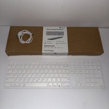 Wireless Mac OS Keyboard Ultra Slim Full Size Scissor Keys Silver Yivandi picture