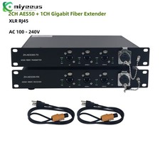 2CH AES50 + 1CH Gigabit Fiber Extender 10KM Digital Audio Transmitter 100-240V picture