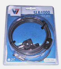V7 Portable Security Cable with Key Lock 6.5ft (SLK4000) - Cut Resistant - New picture