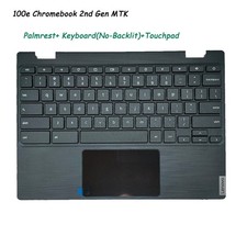 New For Lenovo 100e Chromebook 2nd Gen MTK Palmrest Keyboard Touchpad 5CB0U26489 picture