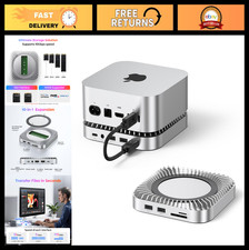 Mac Mini Dock & Stand with 8TB NVMe SSD Enclosure, 10Gbps USB A/C, SD/TF, Audio picture