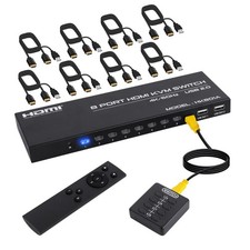 4K@60Hz HDMI KVM Switch 8 Port, HDMI KVM Switch for 8 PC Sharing 1 4K Monitor an picture