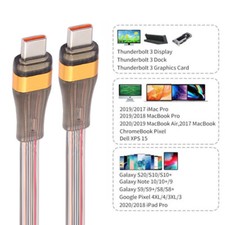 Cablecy USB-C Type C to USB-C Ultra Slim Flat Power USB2.0 Cable 65W Fast Charge picture