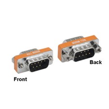 KNTK Mini Null Modem DB9 Male to Male Adapter RS-232 Data Connect Crossover picture