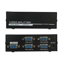 4 Port VGA Video Splitter PC Screen Duplicat 1 PC to 4 Monitors Splitter Box picture
