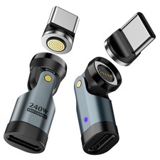 USB C to C Magnetic Adapter 2 Pack 9PIN PD 240W USB 2.0 OTG Charge Cable Adapter picture