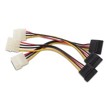 (5-pack) IDE/Molex/IP4/4-pin to SATA Power 15-pin Converter Adapter Cable picture