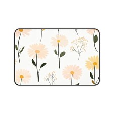 Daisy Floral Desk Mat - Aesthetic Flower Mouse Pad for Office picture