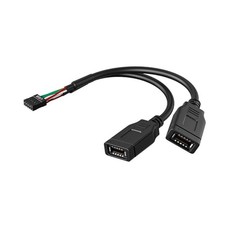 Motherboard 9pin USB 2.0 to Dual Type C Cable for PC New Case Dual USB-C picture