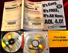 UNIQUE Vintage DOUBLE sided Windows 95 & Windows 98 Manual w 3 95 & 98 Disks picture