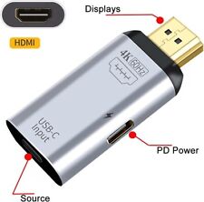 USB-C Type C Female Source to HDMI Sink HDTV & PD Power Adapter 4K 60Hz NEW picture