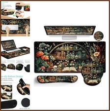 Goth Skull Mouse Pad Set XXL Extended Ergonomic Design for Gaming Office picture