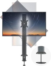 Single Tall Desk Monitor Arm Mount Stand Fit for 27 inch to 42 inch Flat Curved picture