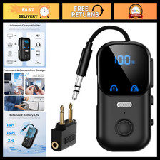 Bluetooth 5.4 Audio Adapter - 2-in-1 Transmitter & Receiver with Mic, LED Displa picture