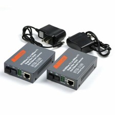 Fiber Optical Media Converter 10/100Mbps RJ45 Single mode 25KM HTB-3100A/B 1Pair picture