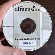 Stratasys Dimension Elite Factory Calibration File CD P07240 PN 204563-0001 2006 picture