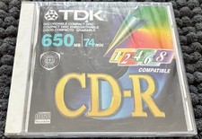 TDK CD-r 650mb 74 min Disc NEW/SEALED picture