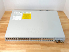 Cisco C9200-48P-E V03 48 Port PoE+ Network Switch and C9200-NM-4X picture