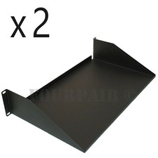 2 Pack - Cantilever Relay Rack Mount Steel Server Monitor Shelf 19