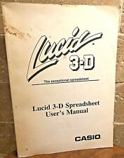Retro Casio Software - Lucid 3-D Spreadsheet, User’s Manual, 1992 Operator Guide picture
