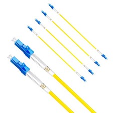 5 PCS 0.3m Fiber Optic Patch Cord LC UPC to LC Simplex OS2 G652D 9/125m picture