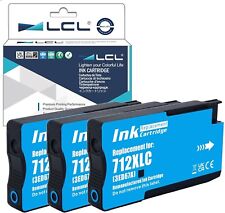 3 Pck Ink Cartridge Pigment Rpl for HP 712/XL 80ML+3 * 29ML High Yield 3ED7 CYAN picture