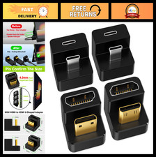 180° Angled USB-C to USB-C Adapter & U-Shaped Mini HDMI to HDMI Converters, 4K@6 picture