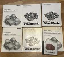 Set of 6 Microsoft Visual Basic Books + VB 6.0 Professional Edition for Windows picture