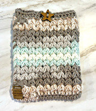 Handmade Crochet Book/Kindle Sleeve Neutal Colors Reader Case picture