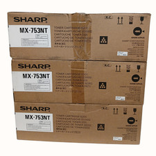 Lot of 3 Sharp MX-753NT Black Toner Cartridge MX-M623 MX-M753 Series 83K NEW picture