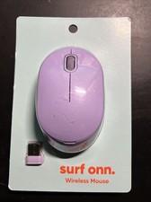 Surf Onn Slim Wireless Mouse W/ Purple 5 Button Clicking Brand New picture
