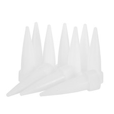 10Pcs Plastic Caulk Tube Nozzle Tips Flexible Reusable Sealant Applicator White picture