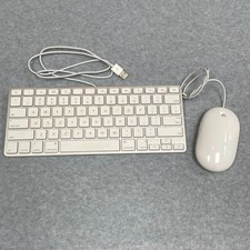 Apple Compact Keyboard A1242 & Mighty Mouse A1152 Bundle Tested & Working Wired picture