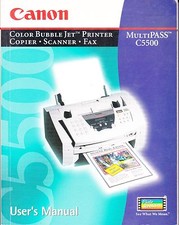 Canon MultiPASS C5500--User's Manual & Quick Start Guide--Excellent picture
