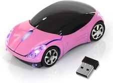 Pink Wireless Car Mouse - 2.4G with USB Receiver, Optical pink picture
